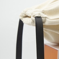 Sac réutilisable en toile naturelle écologique avec logo personnalisé, pochette à cordon de serrage pour l'emballage