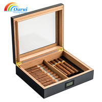 Boîte d'emballage en bois massif personnalisée avec rembourrage en mousse antichoc, logo disponible, adaptée aux cigares, aux parfums et aux montres