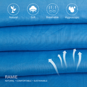 Venta al por mayor de fábrica: Tela 100% Ramio Transpirable, Ecológica, Antiestática y Ligera para Vestidos, Camisas y Faldas de Verano, 58G - Product Image 2