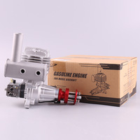Moteur à essence RCGF 60cc BM à échappement latéral pour avion modèle radiocommandé à aile fixe en métal