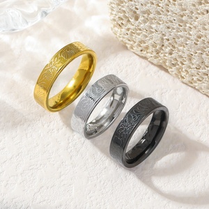Religiöser Arabischer Koran Islamischer Muslimischer Edelstahl 18K Vergoldeter Modeschmuck <span class=keywords><strong>Ring</strong></span> für Frauen Männer Großhandel Geschenke Eid Neu - Product Image 3