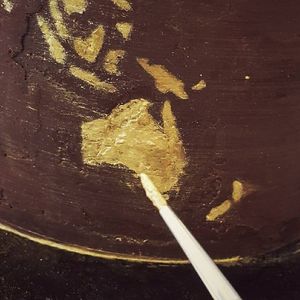 Tarjeta de pintura de colores metálicos Paleta de alimentos metálica activada por agua Mini paleta de pintura de alimentos Tarjeta de artes comestibles - Product Image 4