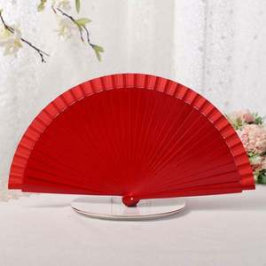 Elegante Abanico de Mano de Madera Estilo Chino Vintage, Abanico Plegable de Bambú para Disfraces, Fiestas y Decoraciones, Color Sólido, Estilo Español - Product Image 2