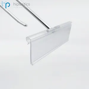 Hiplastics VIP30 PVC Retail Display Suppliers Plastic Label Holders for Hanging Files Data Strip for Supermarket Shelves