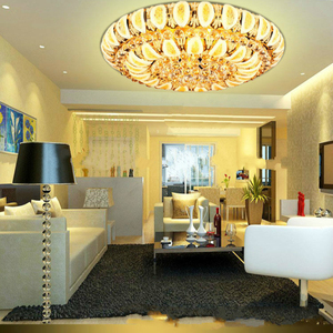 Chambre à coucher Plafonnier Encastré Véritable Corne d'abondance Motif Lustre Lumières Cristal Lotus Pétales Plafonnier - Product Image 5