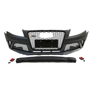 RS3 Style Front Bumper For Audi A3 8P 2009 2010 2011 2012 2013 Black Hood Grille Fog Lamp