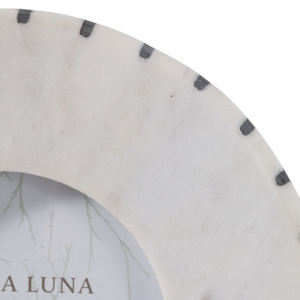 Cornice rotonda in marmo Terra Luna 4x4 pollici per decorazioni da tavolo per la casa - Product Image 6