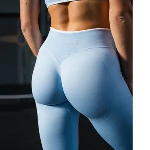Legging de yoga sans couture pour femmes Leggings de sport pour soulever les fesses Collants de sport Collants de fitness Pantalons de sport Course à pied - Product Image 3