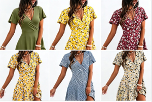 Vestido de Verano con Bordado, Estilos Variados, Envío Aleatorio, Estilo Suave, Transpirable, Midi, para Mujer Adulta - Product Image 1