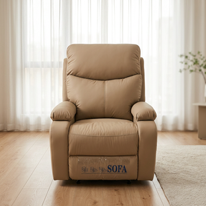 Modern PU Leather Recliner Chair Manual Living Room Furniture Solid Back Leisure Chair Contemporary Design - Product Image 3
