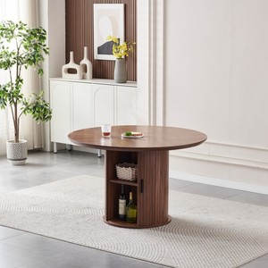 Modern Kitchen Room Dinning <strong>Table</strong> Set Space Saving Wood <strong>Extendable</strong> <strong>Round</strong> Wooden <strong>Dining</strong> <strong>Table</strong> for <strong>Dining</strong> Room - Product Image 3