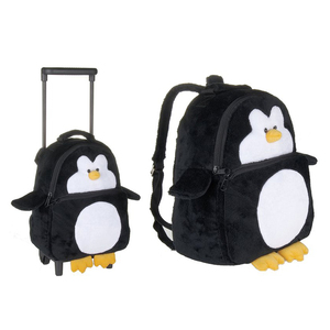 Sac <span class=keywords><strong>à</strong></span> dos scolaire 2 en 1 pour enfants, pingouin, singe, <span class=keywords><strong>licorne</strong></span>, jouet en peluche, sac <span class=keywords><strong>à</strong></span> <span class=keywords><strong>roulettes</strong></span> avec roues - Product Image 1