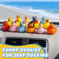 Mini canards en caoutchouc promotionnels en vrac, assortiment multi-types, canards flottants pour Jeep, jouets de bain pour enfants, cadeaux de fête