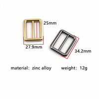 Boucle de ceinture coulissante en alliage Tri Glide pour sac à dos Boucles de sangle d'épaule Accessoire de quincaillerie