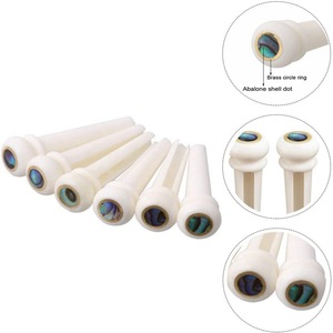 Guitare Folk Ox Bone String Nail Piano Pillow Lifter (Anneau de <span class=keywords><strong>cuivre</strong></span> Big Abalone Point) H-03 - Product Image 3