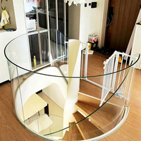 Escalier en colimaçon en ardoise blanche pure de qualité supérieure, escalier en colimaçon incurvé, escalier en colimaçon LED, escalier intérieur