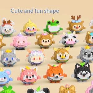 Figurine <span class=keywords><strong>de</strong></span> dessin animé Oeuf d'animal Ours Fraise Lina, Blocs <span class=keywords><strong>de</strong></span> construction en plastique ABS, Jouets éducatifs pour enfants, Modè<span class=keywords><strong>le</strong></span> W2603 - Product Image 2