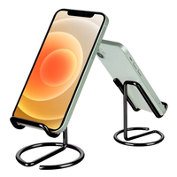 Support de téléphone de bureau en métal élégant avec finition dorée, compatible avec les modèles à poser sur le bureau