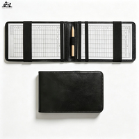 Funda de Piel Sintética Premium para Tarjetas de Golf con Logotipo Personalizado, Porta Tarjetas de Puntuación de Golf