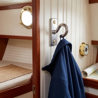 Polea marina de placa plana curva en forma de signo de interrogación, de acero inoxidable 304 pulido a espejo, accesorio náutico para ventilador de techo de barco
