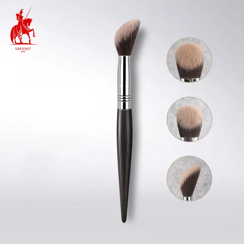 wholesale price vegan synthetic hair facial angled contour makeup brush