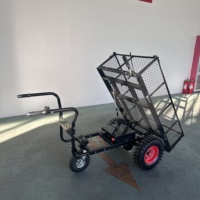 Chariot de brouette utilitaire à mailles à benne basculante, robuste pour ferme et jardin
