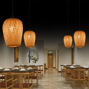 Nuovo Design Lampada a Sospensione Artigianale in Vimini di Bambù, <span class=keywords><strong>Lampadario</strong></span> in Rattan Naturale per Arredamento Casa e Ristorante - Product Image 2