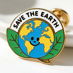 Pin de esmalte de Tierra Verde | Insignia de solapa de metal Eco Awareness OEM - Product Image 6