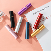 Atomiseur portatif de parfum en aluminium de voyage de poche intérieure en verre vide de 5ml 10ml 15ml