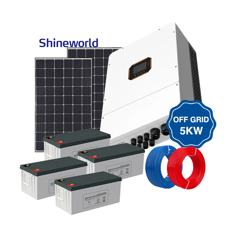 Shineworld Bộ dụng cụ nhà Off lưới 5KW 220V năng lượng mặt trời hệ thống bảng điều khiển Kit 10000 Wát cho nhà nhỏ sử dụng năng lượng mặt trời bảng điều khiển 1000 Watt giá
