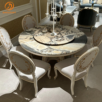 Villa Mobilier européen classique et léger de luxe Ensemble chaise et table de salle à manger française haut de gamme en bois vintage européen antique hôtel