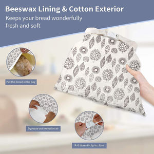 Kantong roti lilin lebah untuk Sourdough, 2 pak tas roti lilin lebah dapat digunakan kembali untuk penyimpanan XL 17x13 inci - Product Image 5