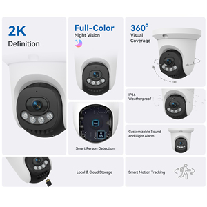 Cámara de Seguridad Inteligente Inalámbrica <span class=keywords><strong>WiFi</strong></span> IP TUYA de 4MP, Tipo Domo, Visión Nocturna CMOS, Audio Bidireccional, IP66, con Red Bluetooth - Product Image 5