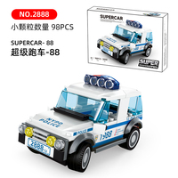 Bloc de construction en plastique Wange 2888, modèle de voiture de ville et supercar, petites pièces MOC, jouet éducatif à assembler pour enfants