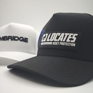 Casquettes de golf personnalisées avec logo en patch PVC, motif léopard/à pois, performance réglable, 5 panneaux, noires, casquettes de baseball sportives - Product Image 6