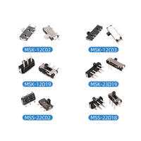 Interrupteur coulissant miniature SMD Kejian, étanche, 4 broches, 3 positions, interrupteur coulissant miniature latéral