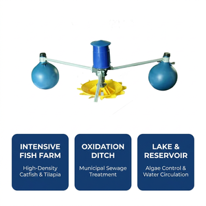 Aérateur 5 CV à <span class=keywords><strong>12</strong></span> pales pour l'élevage intensif de crevettes, bassin commercial pour poissons, structure en acier galvanisé, robuste, antirouille, faible bruit - Product Image 6