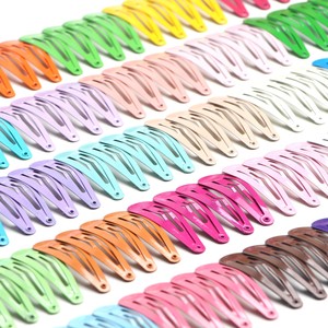 Manna 5cm coloridos lindos horquillas pasadores Clips para chico bebé Mini Metal Snap Clips para mujeres niñas - Product Image 2