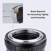 Adaptateur d'objectif K&F Concept M42-NEX pour objectifs à monture M42 sur Alpha A7s A33 Dsc-hx300