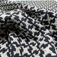 Tissu de costume en maille jacquard pied-de-poule teint en fil, motif personnalisé, style européen