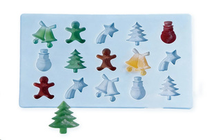 Jewelives – Moule en silicone antiadhésif à 15 cavités pour Noël, compatible four et lave-vaisselle, idéal pour gâteaux, bonbons et biscuits DIY (OEM) - Product Image 2