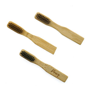 Sikat gigi pegangan kayu, paket keluarga, sikat gigi ukuran Mini 8cm, sikat hewan peliharaan untuk bepergian - Product Image 3