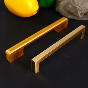 Simple Modern Zamak Steel <strong>Handle</strong> Brushed Furniture Kitchen Cabinet Door <strong>Copper</strong> <strong>Handles</strong> - Product Image 2