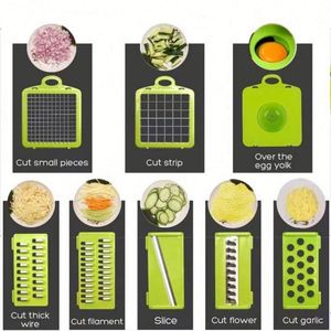 Herramientas de Cocina Más Vendidas, Cortador de Frutas y Verduras Manual Multifuncional 11 en 1, Rebanador de Cebolla, Cortador de Verduras - Product Image 2