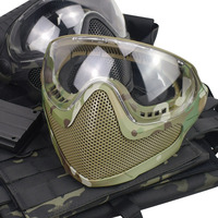 Masque tactique de pilote amélioré en maille d'acier, équipement de protection pour casque double mode, casque rapide