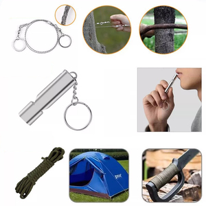 Kit d'outils de survie d'urgence <span class=keywords><strong>en</strong></span> plein air avec trousse de premiers soins pour le camping, la randonnée, les voyages <span class=keywords><strong>en</strong></span> voiture, les aventures <span class=keywords><strong>en</strong></span> pleine nature, équipement de sécurité - Product Image 5