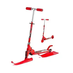 vendita calda pieghevole 2 in 1 calcio scooter da neve per bambini