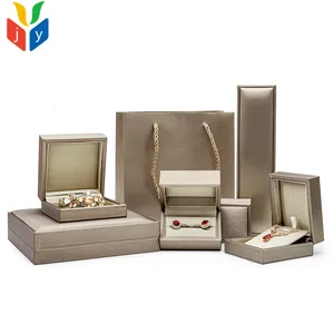 Wholesale Price Double Ring Necklace Jewelry Packaging Box Full Set Pu Leather Pendant Bracelet Custom Jewelry Boxes With Logo