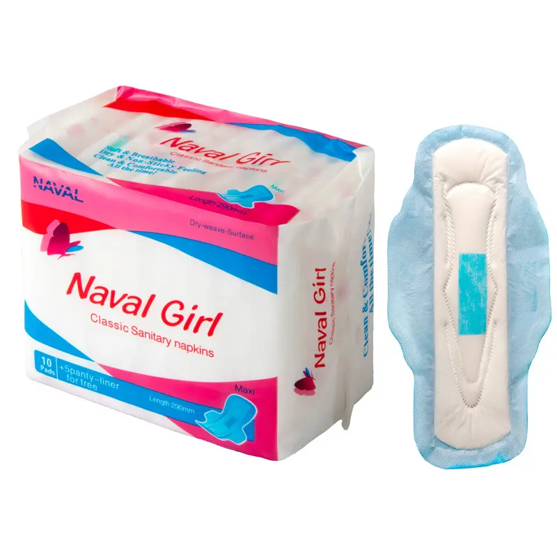 Serviettes hygiéniques respirantes, de haute qualité, pour fille, en tissu doux et confortable, vente en gros
