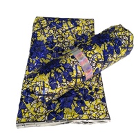 Tela africana real hitarget con lentejuelas para mujer, vestido con estampado de cera, bordado de encaje, 2022